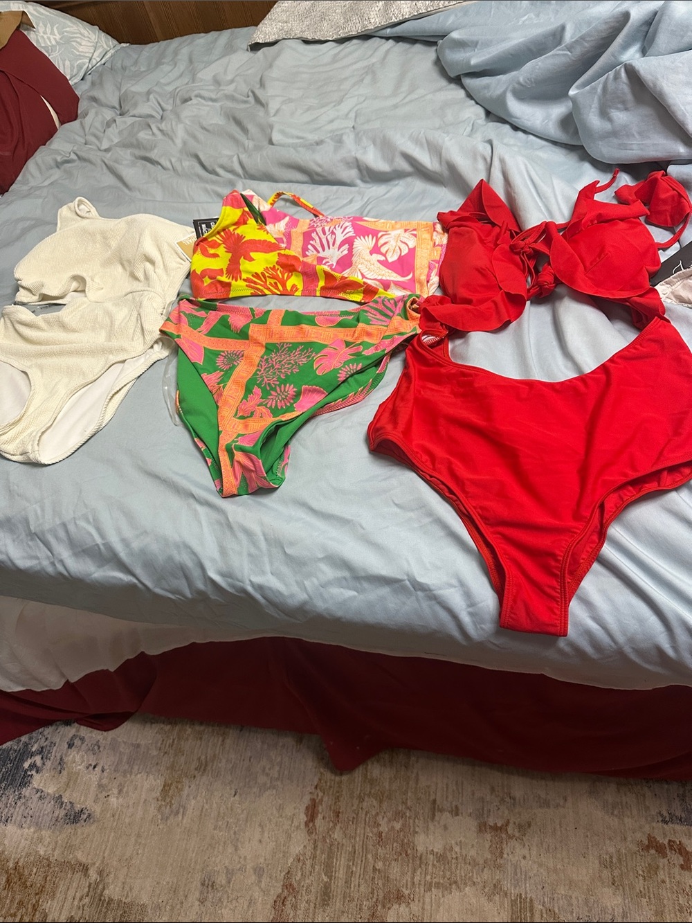 MICHAEL Michael Kors and Bright Red One-Piece Swimsuit